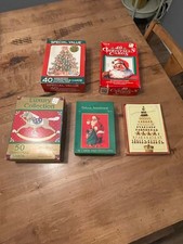 vintage Christmas cards, lot of five boxes large variety picture