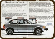1978 HONDA CIVIC CVCC Hatchback Car Vintage-Look DECORATIVE REPLICA METAL SIGN picture