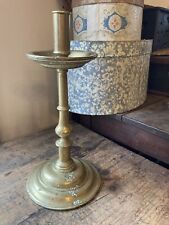 Antique 1620s Italian Brass Mid Drip Pan Candlestick Brass Book P162B Reference picture