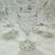 Crystal D ‘Adriana Luna Vintage 5.5''  high 7 oz Wine Goblets Pretty Set of 6 picture
