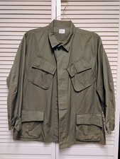 US Army Coat, Vietnam 1969, Poplin OG, Rip Stop, Unissued Lg-Reg Exec Cond picture