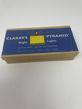 Clarkes Pyramid Night Light Candles Original Box of 8 Unscented England picture