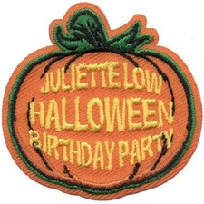 Girl JULIETTE LOW HALLOWEEN BIRTHDAY PARTY Fun Patches Crest Badge SCOUTS GUIDE picture