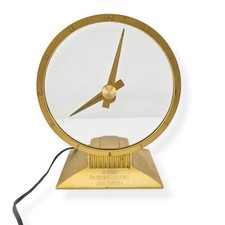 Vtg Jefferson Golden Hour Mystery Clock 580-101 Parts Repair Luminous AS IS picture