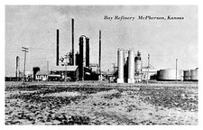 McPherson, Kansas ~ Bay Refinery ~ Truck ~ Panoramic View Postcard COPY #77332 picture