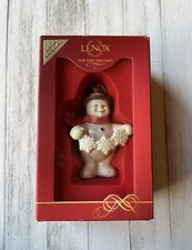 Lenox 2010 Annual SNOWMAN Ornament NEW in BOX Snowy Garland 1st Quality picture