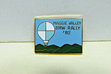 Maggie Valley NC 1982 BMW Motorcycle Rally Pinback Vintage Biker Jacket Pin picture