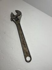 Vintage J H Williams 12” Superjustable Wrench With Locking Wheel USA Drop Forged picture