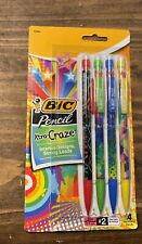 New Old Stock 2014 BIC Xtra-Craze Intense Design 4pk No. 2 Mechanical Pencils picture