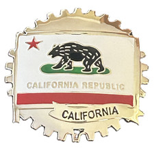 CALIFORNIA STATE FLAG CAR GRILLE BADGE EMBLEM picture