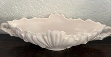 Jeannette Shell Pink Milk Glass Gondola Fruit Bowl Centerpiece Vintage 1950s EUC picture