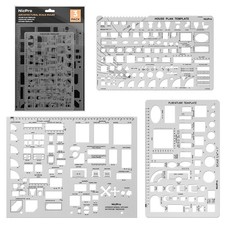1. 3 Pcs Architectural Drawing Ruler Templates for Interior Design and Building picture
