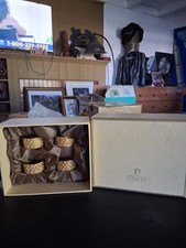 Vintage L'OBJET High Quality Metsl amd Swarovski Crystals Set Of 4 Mint picture