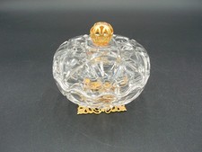Killarney Irish Lead Crystal 22 Ct Gold Plated Trinket Dish With Lid picture