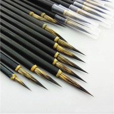 3pcs Chinese Calligraphy Brush Set Bamboo Handle Fine Hair Pens - NEW picture