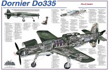Dornier Do335 Cutaway  poster 24in x 36 in picture