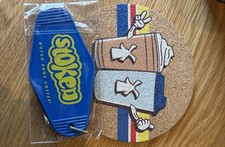 Dutch Bros GO Box Coaster and Keychain set picture