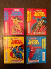 1983 Barratt DC Super Heroes Candy Boxes Set - Batman, Superman, Flash RARE picture