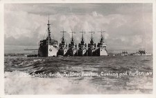 RPPC WWI Military Navy Ship Dobbin Smith Perkins Cushing Photo Postcard 51A picture