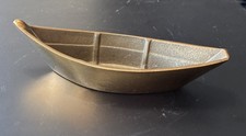 Vtg 1930's Wilcox Crittenden Brass Nautical Dory Ashtray Maritime  7.2 oz MARKED picture