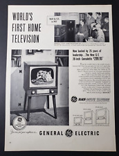 1952 Print Ad General Electric Television Black-Daylite World's First Home TV picture