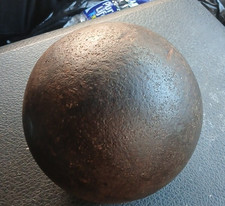 Solid Cast Iron Cannonball Artillery Shot Ball Militaria Collectible Decor picture