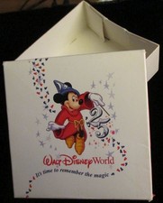 Vintage Disney World 1996 25th Anniversary Small Gift Box, Sorcerer Mickey picture