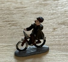 J Carlton by Gault French Miniature Man Riding Bike Figurine picture