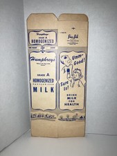 Vtg. Milk Carton un-assembled/un-used Humphrey’s Dairy Waxed Container Arkansas picture