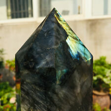 1754g Large Natural Blue Labradorite Crystal Wand Point Obelisk Healing Specimen picture