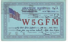 QSL  1948  New Orleans LA   radio card picture