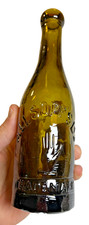 Allsopp’s Mineral Water Bottle 1870s Olive Green Blob Top Blobtop Pictorial Hand picture