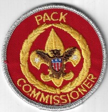 Pack Commissioner Silver Mylar Trained Position Patch Authentic Issue [MA144] picture