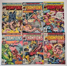 The Champions Lot ☆6 #2-12* VF FN  2nd App Champions, Crimson Dynamo 1975 Bronze picture