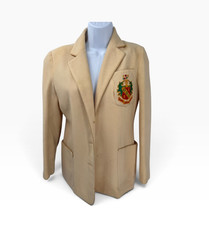 Vintage Town and Country Lexington Alpha Gamma Delta Sorority Blazer Ivory Coat picture