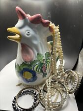 Italian Hand Signed And Crafted Rooster Pitcher picture