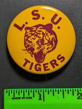 Vintage LSU University Tigers Pinback Pin picture