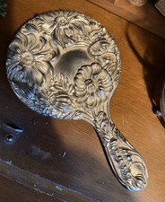 Sterling Silver Antique Victorian or Art Nouveau Mirror picture