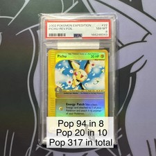 PSA 8 Pokemon Pichu 22/165 Reverse Holo Foil Expedition Vintage LOW POP picture
