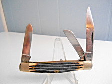 VINTAGE QUEEN STEEL #26 MADE IN USA 3 BLADE WINTERBOTTOM POCKET KNIFE picture