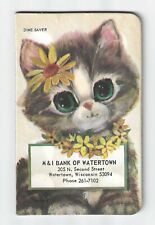 Dime Savings Booklets Vintage 1960/70s Big-Eyed Cats M&I Bank of Watertown picture