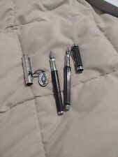 Pair of Levenger Fountain Pens - Mercedes Sterling Silver Made in Germany picture