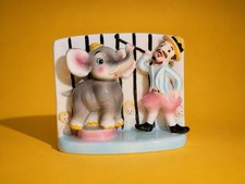 CUTE Vintage Circus Figurine Planter Japan 1950s Kitschy Retro Napco Ceramic picture
