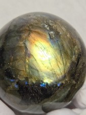 Labradorite Sunset Yellow Flash Sphere (Large 2.75 in 17.5 oz) From Madagascar picture