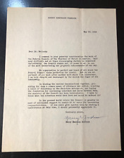 RARE Harry Emerson Fosdick American Pastor Signed 1948 Letter picture