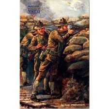 American YMCA In The Trenches Raphael Tuck & Sons' Vintage Postcard SP7-7 picture