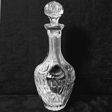 Vintage Cut Crystal Decanter Glass Stopper Whiskey Liquor Barware over 12