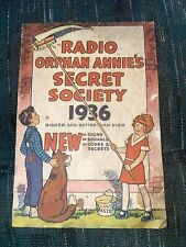 LITTLE ORPHAN ANNIES SECRET SOCIETY 1936 BOOKLET RADIO ORPHAN ANNIE OVALTINE picture