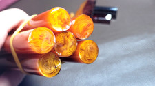 Amber Bakelite Rods Phenolic Resin faturan making prayer beads, rosary, tasbih picture