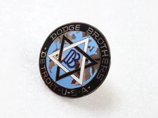 Early Dodge Brothers Brass Enamel Automobile Radiator Front Badge Emblem Small picture